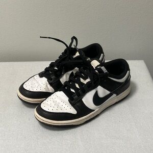 Nike Dunk Low Retro White Black Panda GS Size 7.5 Damage See Pictures (Used)